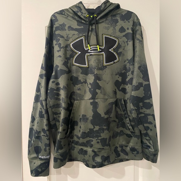 Under Armour Storm Hoodie Sweatshirt  Camouflage  Loose Fit Fleece Lined Size L - Picture 1 of 7
